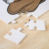 ビーグルとしてパイロットとパイロット帽子 ジグソーパズル (側面)