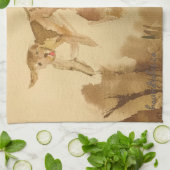 ビーグルとバニー キッチンタオル (折り畳み)