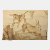 ビーグルとバニー キッチンタオル (横)