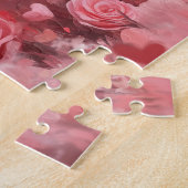 ビーグルとバラ – バレンタインデー ジグソーパズル (側面)