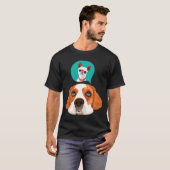 ビーグルとパグ Tシャツ (正面フル)