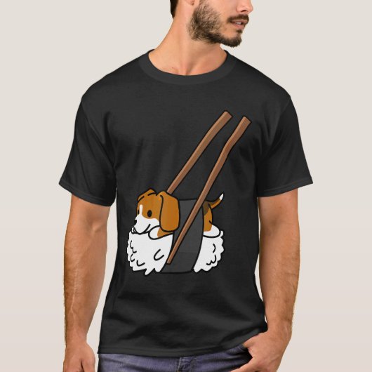 ビーグルにぎり寿司犬 Tシャツ (正面)