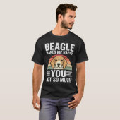 ビーグルに癒されるドッグ・ラバー Tシャツ (正面フル)