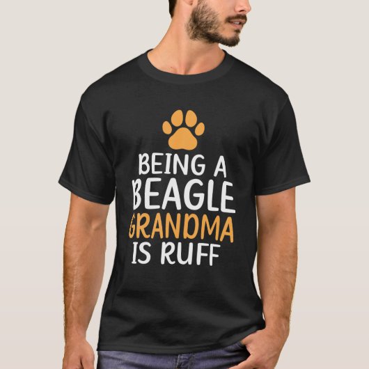 ビーグルのおばあちゃはラフ・ビーグルのオーナー Tシャツ (正面)