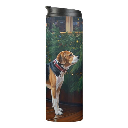 ビーグルのクリスマスクルーズ：ポーソウルホリデーディライト タンブラー (回転右)