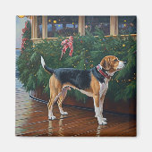 ビーグルのクリスマスクルーズ：ポーソウルホリデーディライト マグネット (正面)