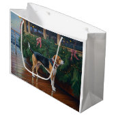 ビーグルのクリスマスクルーズ：ポーソウルホリデーディライト ラージペーパーバッグ (正面アングル)