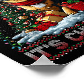 ビーグルのクリスマスツリーのライトデコレーション犬の恋人 ポスター (角)