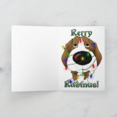 ビーグルのクリスマスライト シーズンカード (内部)