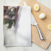 ビーグルのクリスマス雪の冬 キッチンタオル (四つ折り)