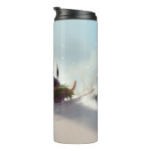 ビーグルのクリスマス雪の冬 タンブラー (回転右)