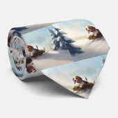 ビーグルのクリスマス雪の冬 ネクタイ (ロール)