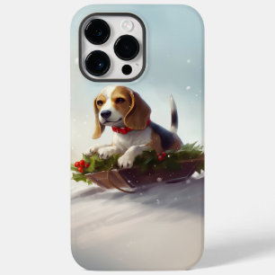 ビーグルのクリスマス雪の冬 Case-Mate iPhone 14 PRO MAXケース