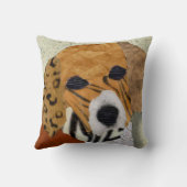 ビーグルのデジタル象眼細工 クッション (裏面)