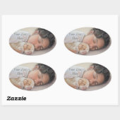 ビーグルの子犬と児童現実主義者のポートレート絵画ズ 楕円形シール (シート)