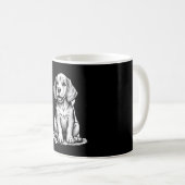 ビーグルの子犬の愛らしい、家族の動物愛好家タンクへ コーヒーマグカップ (正面右)