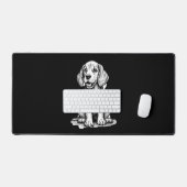 ビーグルの子犬の愛らしい、家族の動物愛好家タンクへ デスクマット (キーボード&マウス)