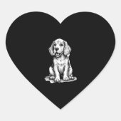 ビーグルの子犬の愛らしい、家族の動物愛好家タンクへ ハートシール (正面)