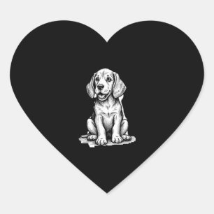 ビーグルの子犬の愛らしい、家族の動物愛好家タンクへ ハートシール