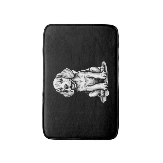 ビーグルの子犬の愛らしい、家族の動物愛好家タンクへ バスマット (正面縦)