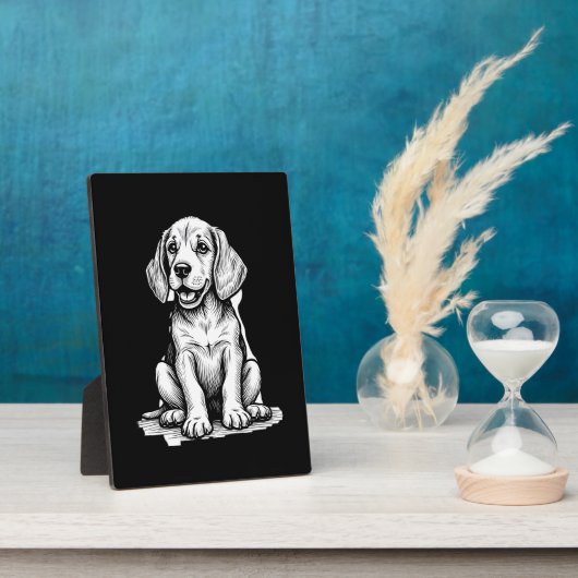 ビーグルの子犬の愛らしい、家族の動物愛好家タンクへ フォトプラーク