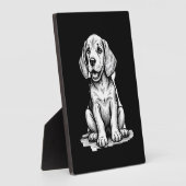 ビーグルの子犬の愛らしい、家族の動物愛好家タンクへ フォトプラーク (側面)