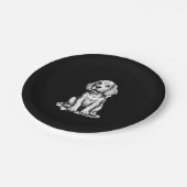 ビーグルの子犬の愛らしい、家族の動物愛好家タンクへ ペーパープレート (アングル)