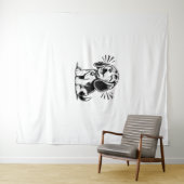 ビーグルの子犬の愛らしい、家族の動物愛好家 タペストリー (インサイチュ(横))