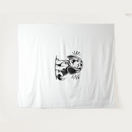 ビーグルの子犬の愛らしい、家族の動物愛好家 タペストリー (正面(横))