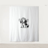 ビーグルの子犬の愛らしい、家族の動物愛好家 タペストリー (正面)