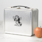 ビーグルの子犬の愛らしい、家族の動物愛好家 メタルランチボックス (インサイチュ)