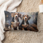 ビーグルの子犬 ランバークッション (ブランケット)
