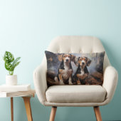 ビーグルの子犬 ランバークッション (椅子)