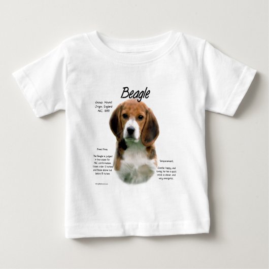 ビーグルの歴史;全てビーグルについて ベビーTシャツ (正面)