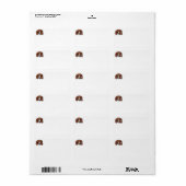 ビーグルの漫画の頭 ラベル (フルシート)