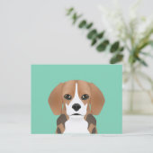 ビーグルの漫画 ポストカード (スタンド正面)