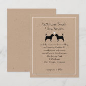 ビーグルの結婚式招待状 招待状 (正面/裏面)