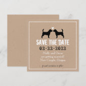 ビーグルの結婚式 Save the Date 招待状 (正面/裏面)