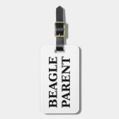 ビーグルの親 ラゲッジタグ (正面縦)