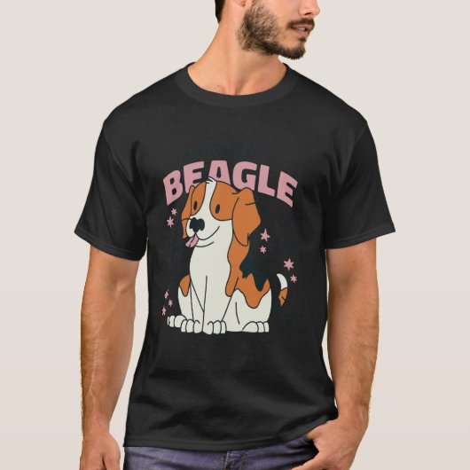 ビーグルの解剖図 - 面白い犬のイラスト Tシャツ (正面)
