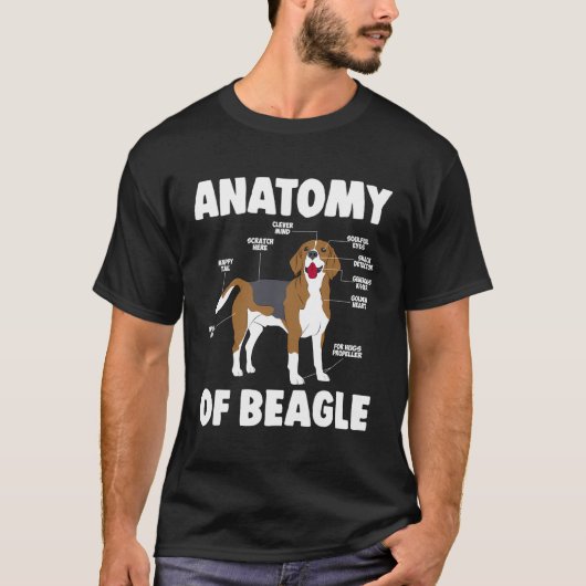 ビーグルの解剖学 Tシャツ (正面)