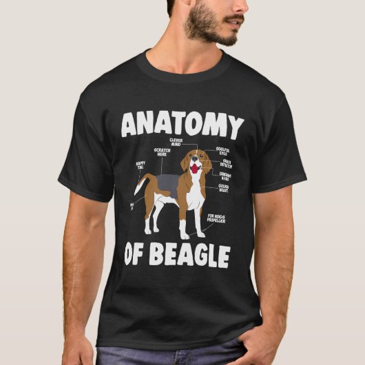 ビーグルの解剖学 Tシャツ (正面)