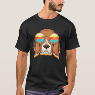 ビーグルの飼い主犬好きの動物おもしろいサングラカッコいいス Tシャツ