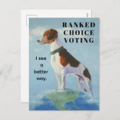 ビーグルはランク付き選択投票を促進 シーズンポストカード (正面/裏面)