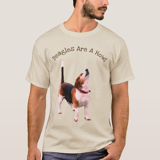 ビーグルは吠える可愛い犬だ Tシャツ (正面)