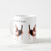 ビーグルは犬釣り人だ コーヒーマグカップ (正面左)