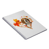 ビーグルは私を幸せな秋ハート ノートブック (右側)