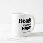 ビーグルは私を幸せにする コーヒーマグカップ (正面右)