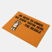 ビーグルをノックする必要はない ドアマット (アングル)