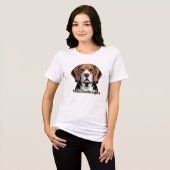 ビーグルを救え | 愛犬家 トライブレンドＴシャツ (正面全面)
